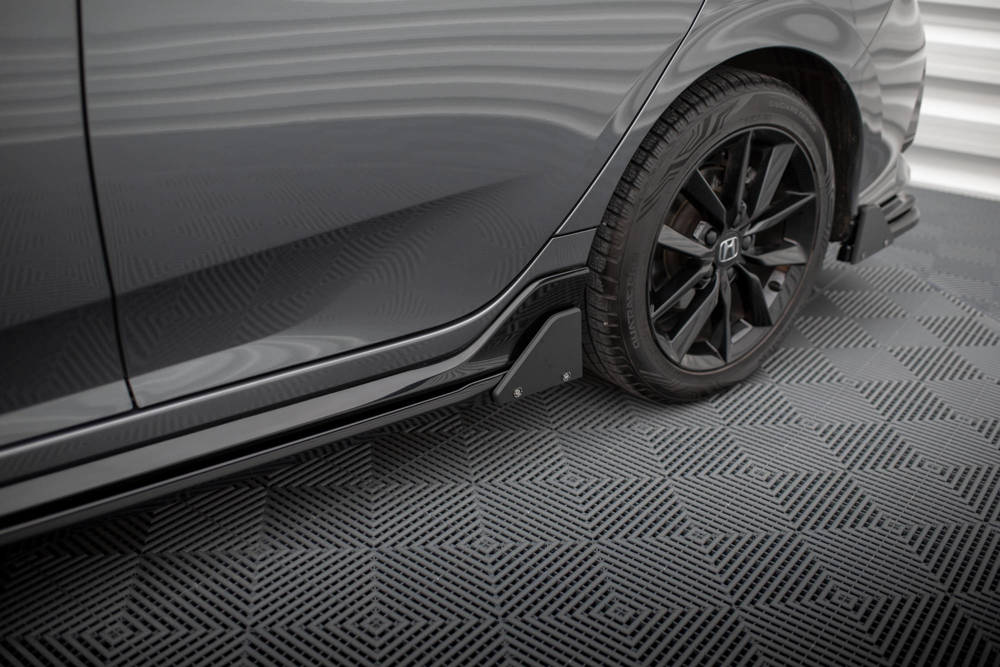 Zijskirts met Canards Honda Civic Sport 2020 - 2023 Maxton Glans Zwart
