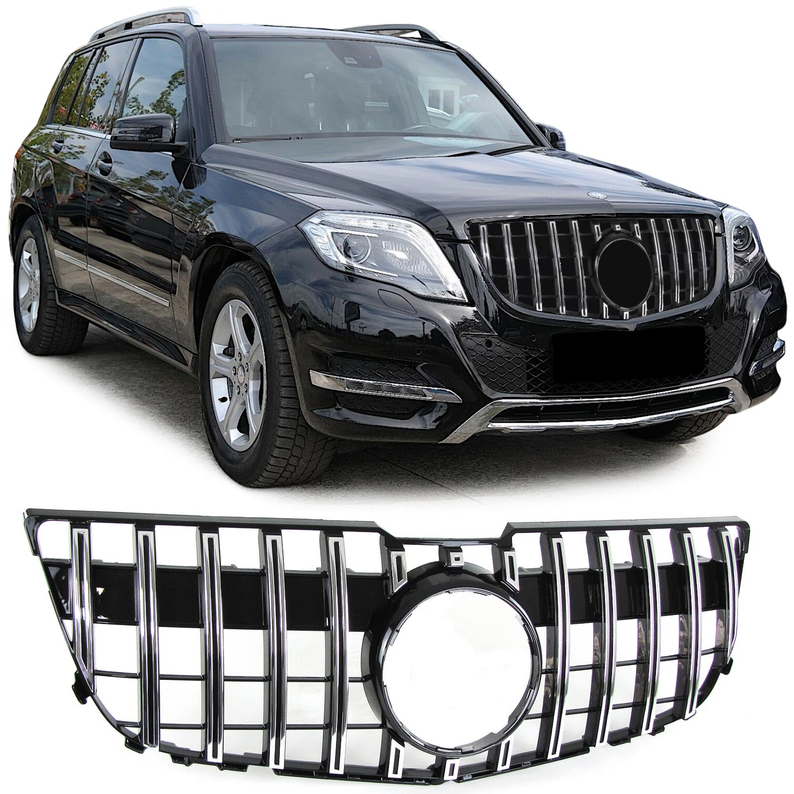 Grille Mercedes Benz GLK-Class X204 (2013-2015) Silver AMG Desig