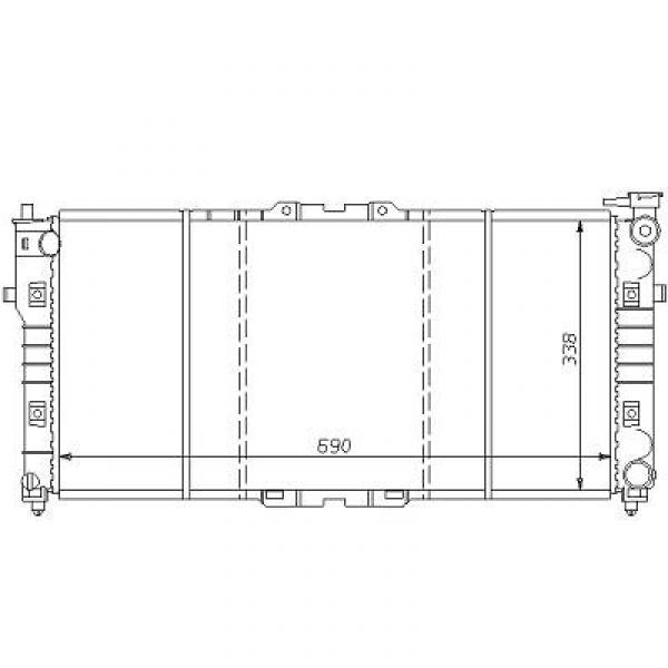 Radiator MAZDA 626 92-97 NIET DIESEL 690x338 1.8I/2.0I16V 4WD