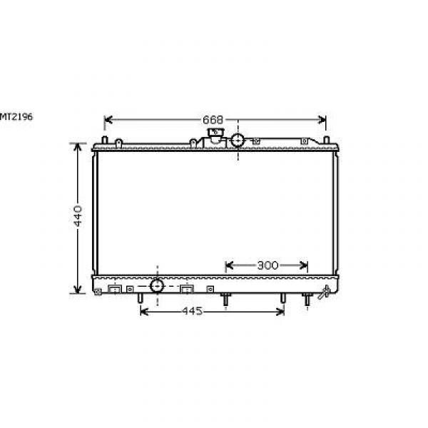 Radiator LANCER 03-05 375X685 2.0I-16V +/-AC