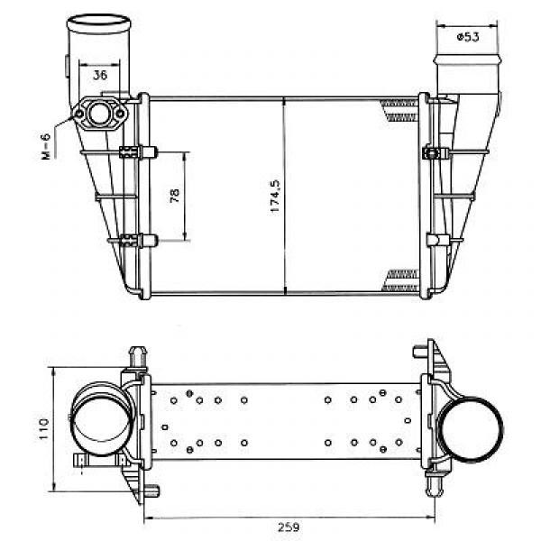 Intercooler Audi A4 B5 95->> 240x175 1.9 TDI/1.8 TURBO