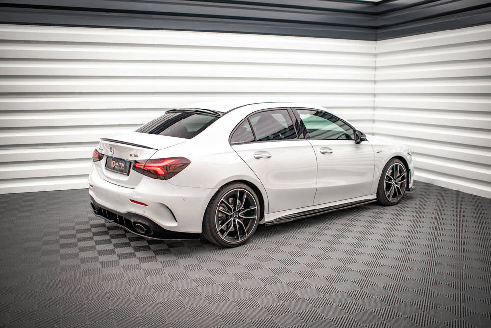 Zijskirts V.2 Mercedes A Klasse W177 A35 AMG/AMG Line Glans Zwart