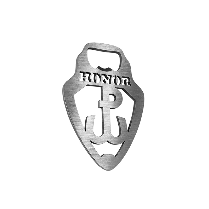 RVS Flesopener - 'Kotwica symbool' (Zilver)