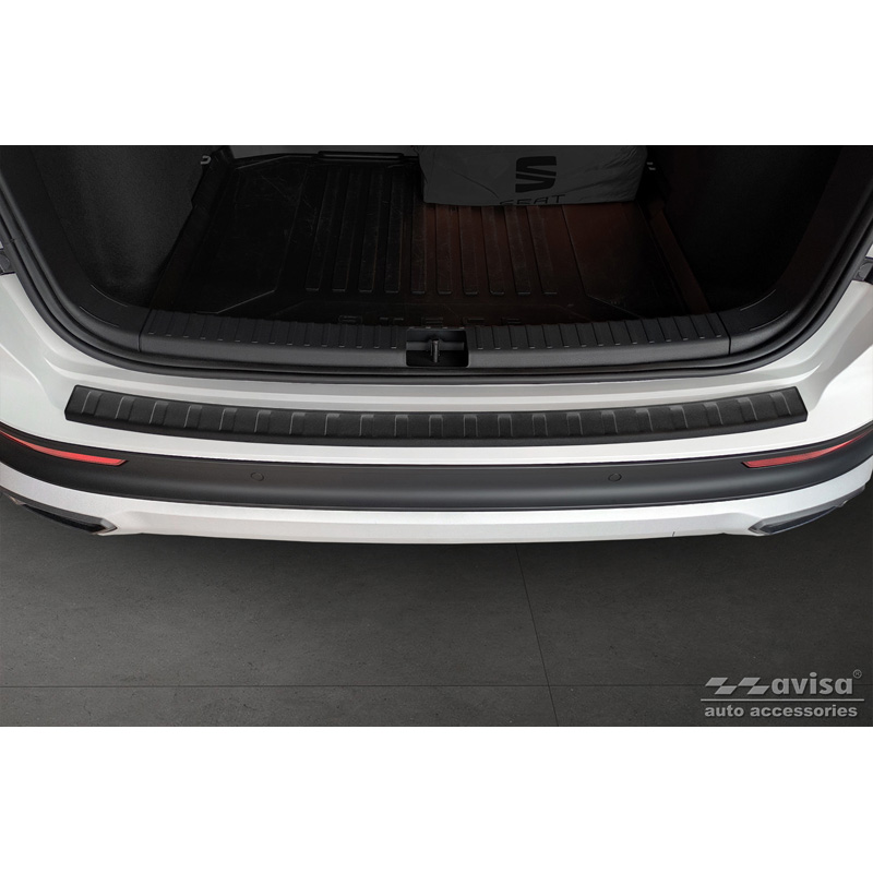 Matzwart RVS Achterbumperprotector  Seat Ateca 2016-2020 & FL 2020- 'Ribs'