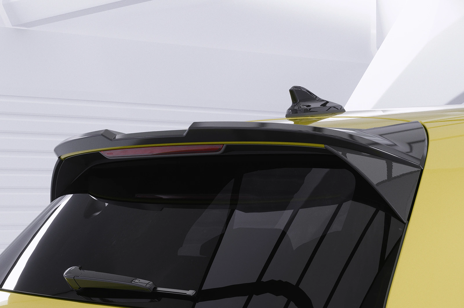Achterspoiler VW Golf 8 GTI, GTD, GTE, R-Line glans zwart