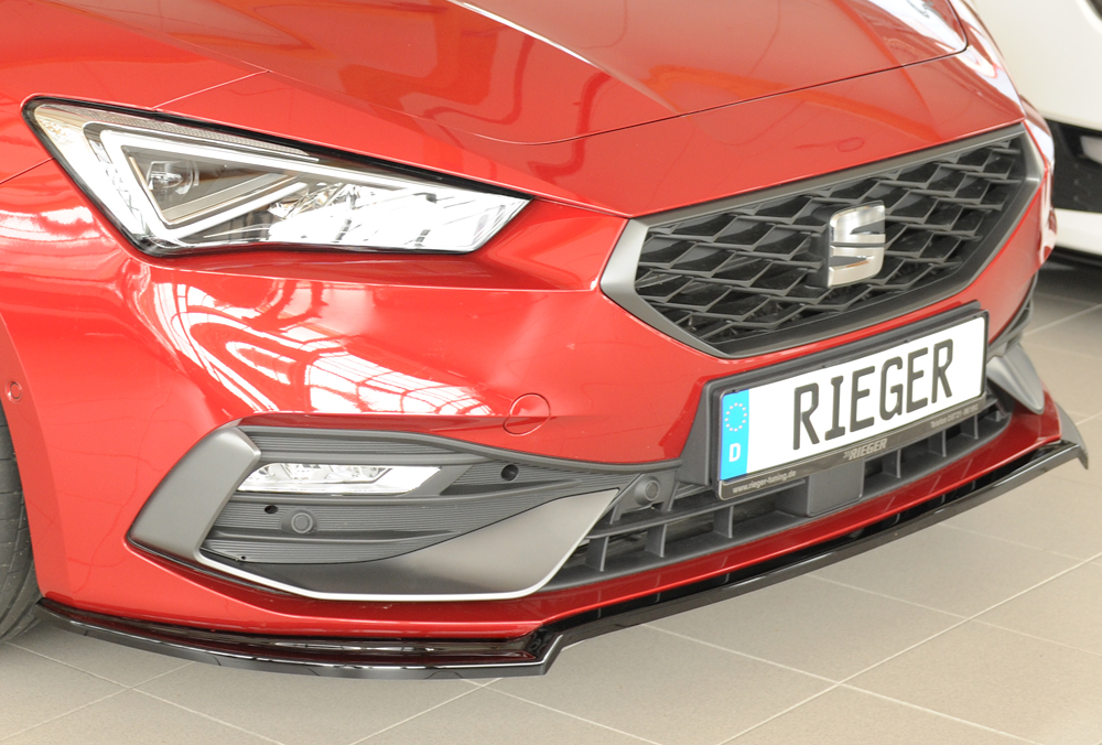 Voorspoiler Seat Leon KL Rieger glans zwart