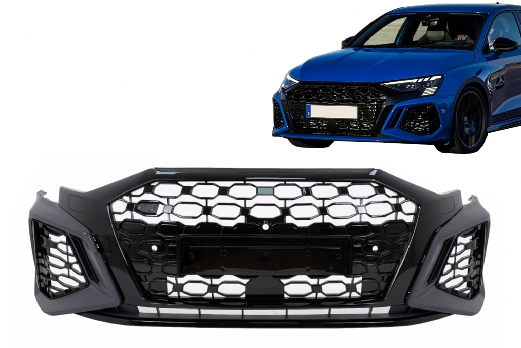 Voorbumper Audi A3 8Y RS Look Gloss Black