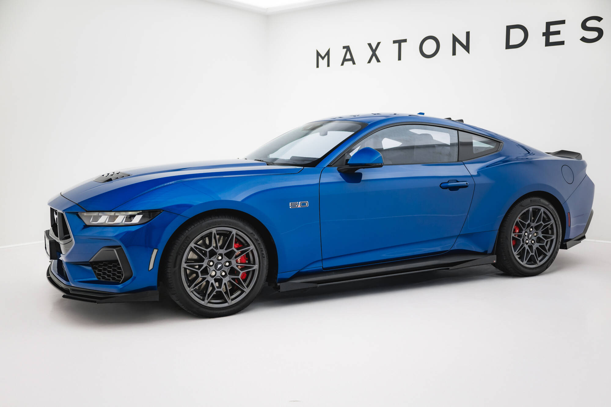 Street Pro Zij Flaps Ford Mustang GT MK7 Maxton Glanzend zwart