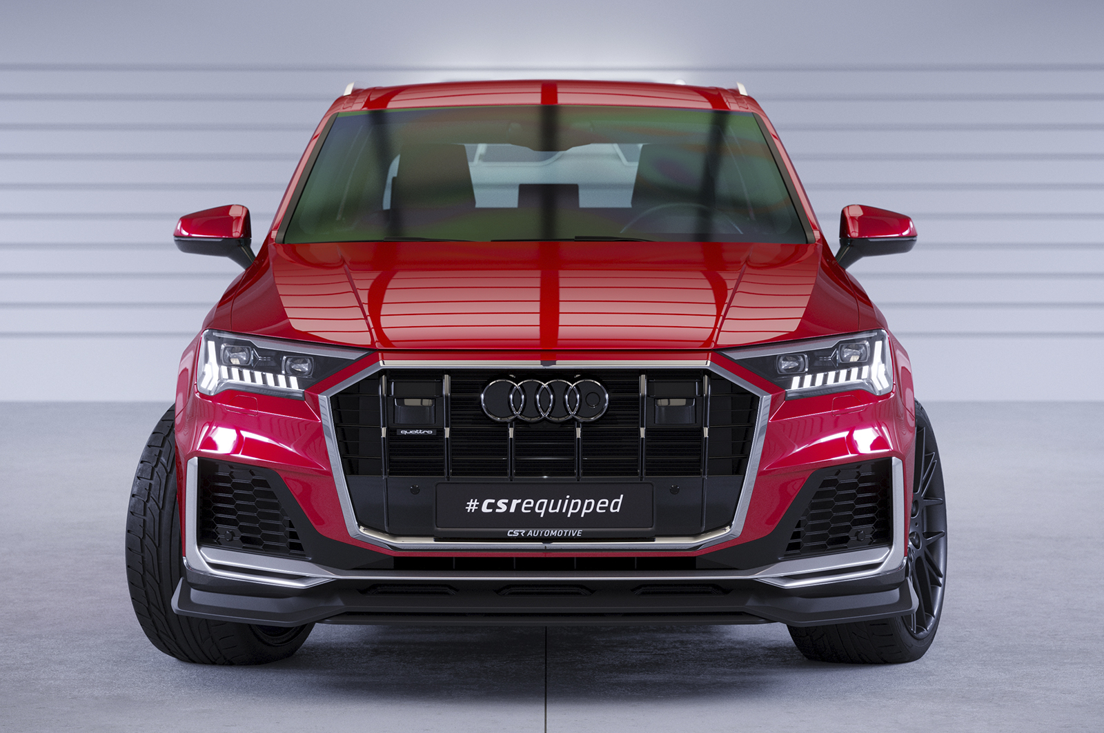 Voorspoiler Audi Q7 S-Line SQ7 CSR Glans Zwart