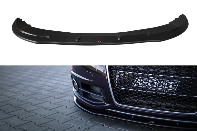 Voorspoiler Audi A6 S-Line C6 FL Sedan Glanzend Zwart