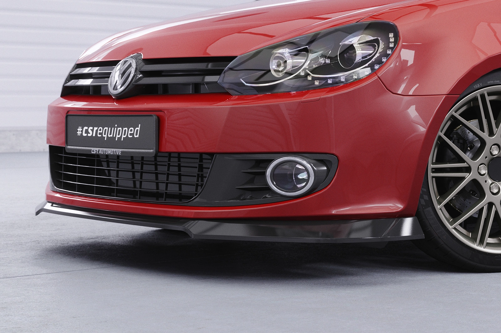 Voorspoiler Volkswagen Golf 6 (Typ 5K1) Glans Zwart – CSR Automotive 