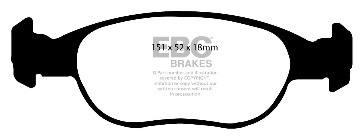 EBC Brakes VAUXHALL (OPEL) Victor 1.5 64-67 Remblokken voorzijde