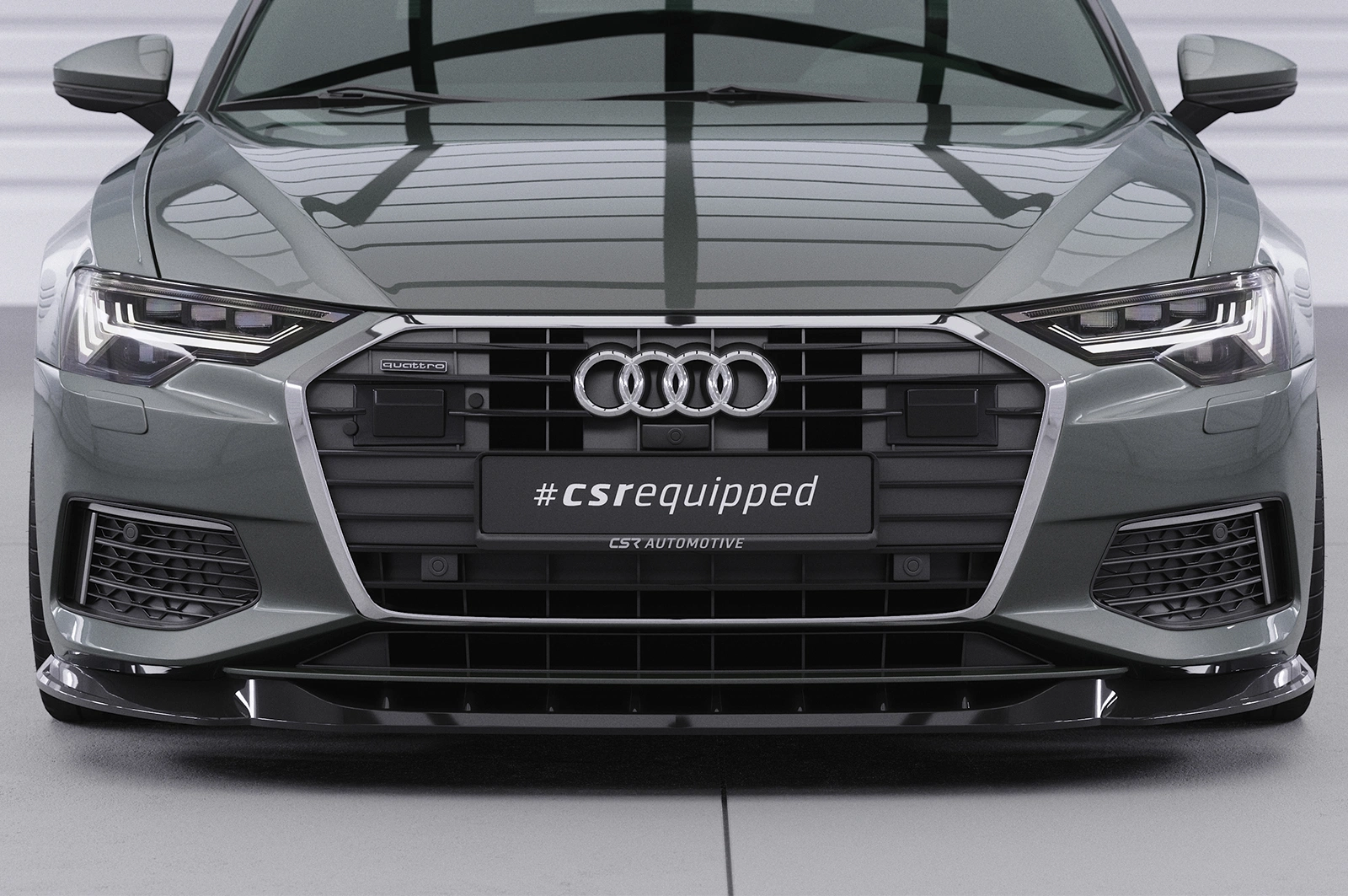 Voorspoiler Audi A6 C8 Glans Zwart van CSR Automotive (2018-2023)