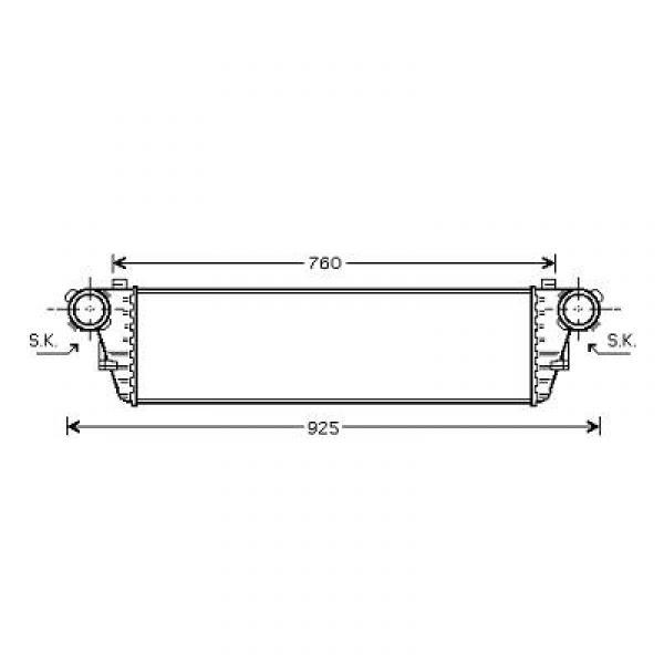 Intercooler W203/C209 00-06 ALLE MODELLEN