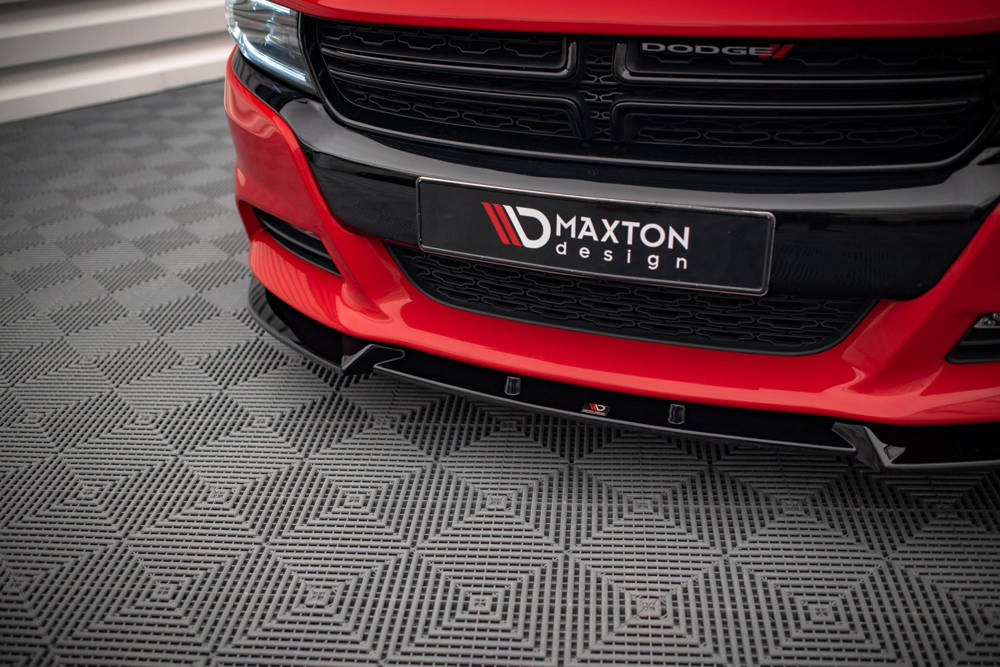 Voorspoiler V.1 Dodge Charger RT MK7 FL Maxton Glans Zwart