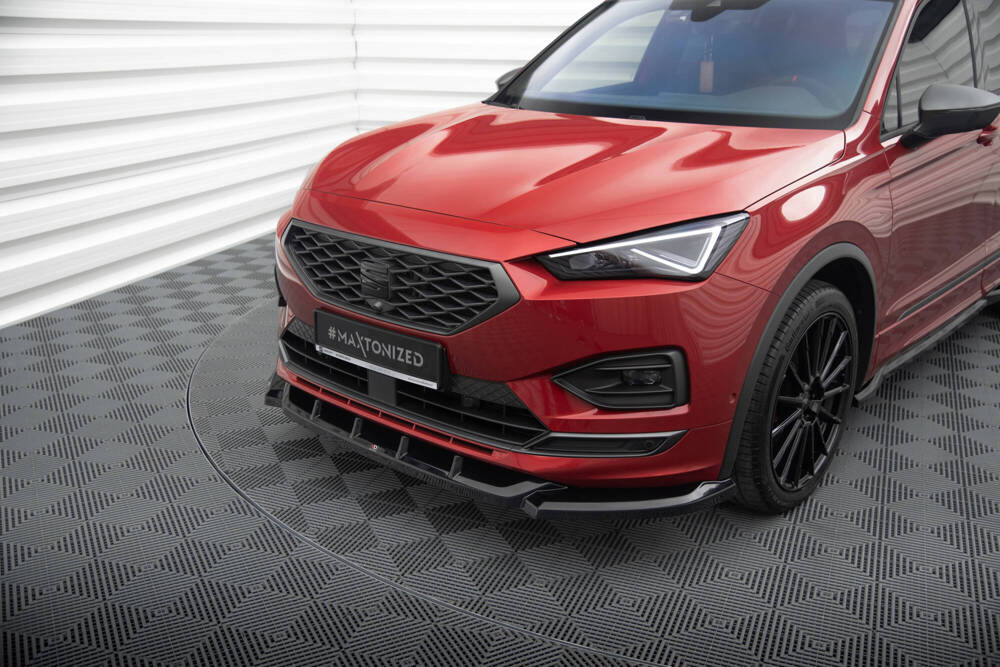 Voorspoiler V.1 Seat Tarraco FR Maxton Glans Zwart