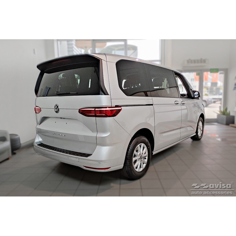 Matzwart Aluminium Achterbumperprotector  Volkswagen Multivan T7 2021- 'Riffled plate'
