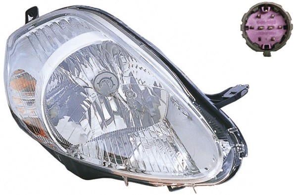 Koplamp rechts GRANDE PUNTO 11/08-09 HELDERGLAS/Chroom H4