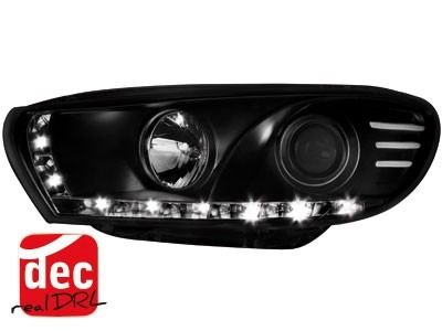 Headlights VW Scirocco lll 08- Devil Eyes Dlite LED Black