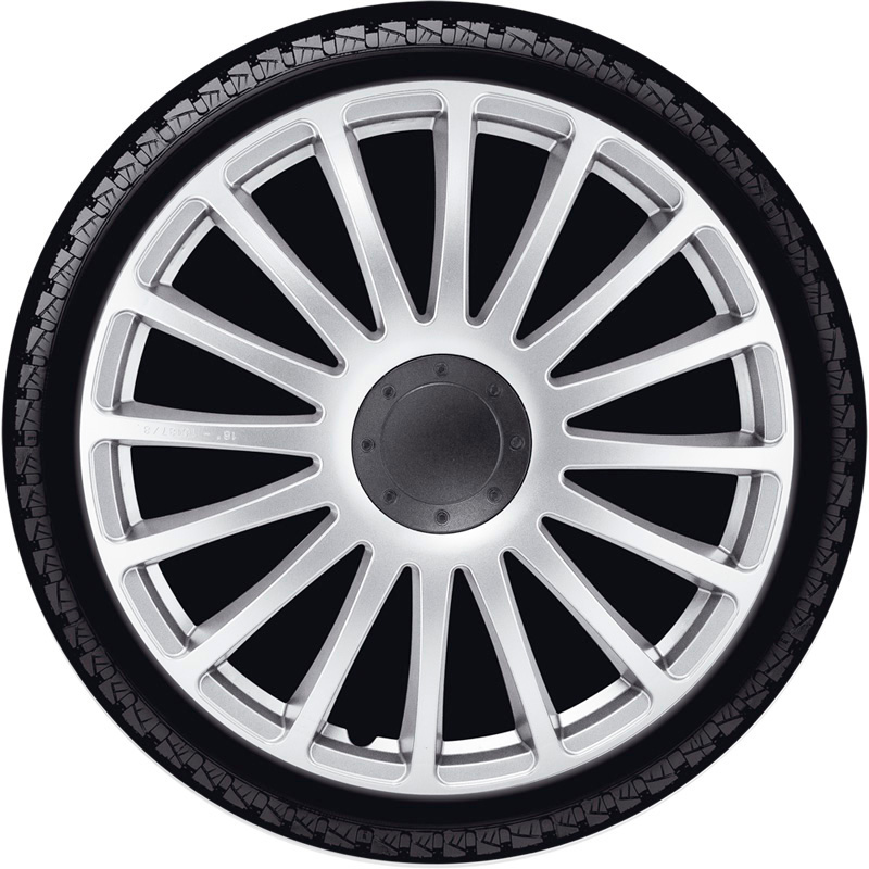 4-Delige J-Tec Wieldoppenset Grand Prix 14-inch zilver