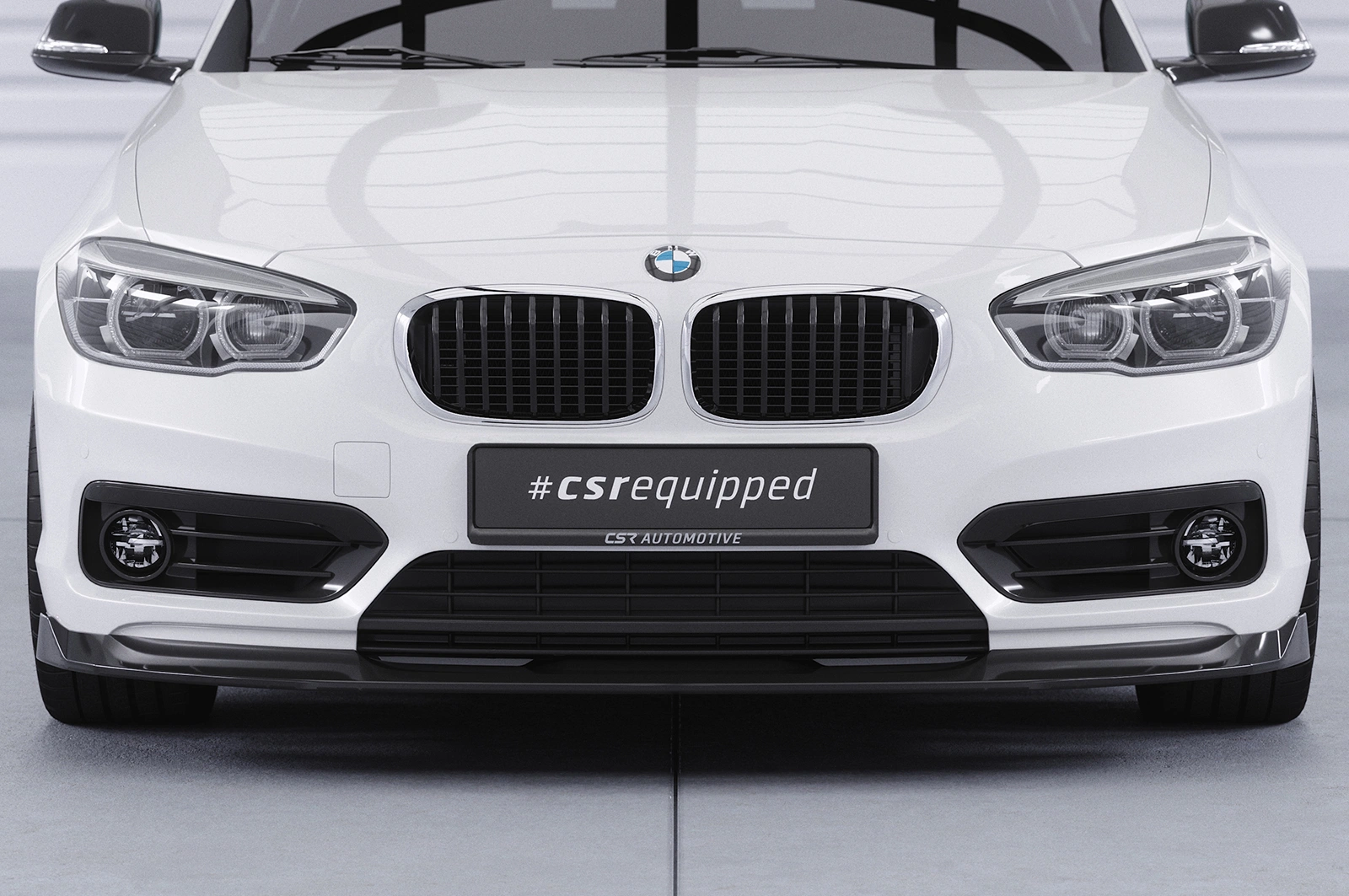 Voorspoiler BMW 1-Serie F20 / F21 LCI 01/2015-06/2019 Glans Zwart CSR