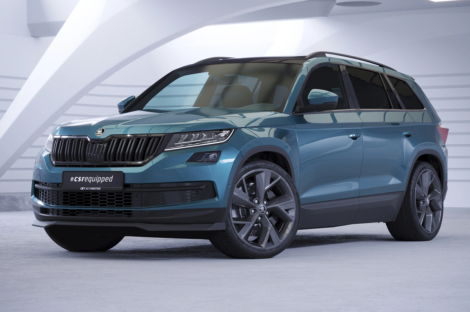 Voorspoiler Skoda Kodiaq glans zwart