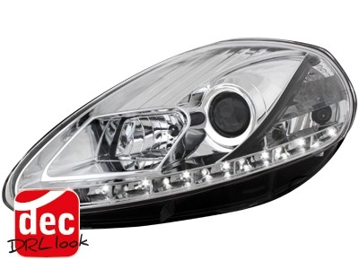 Faros Fiat Grande Punto Dayline cromo