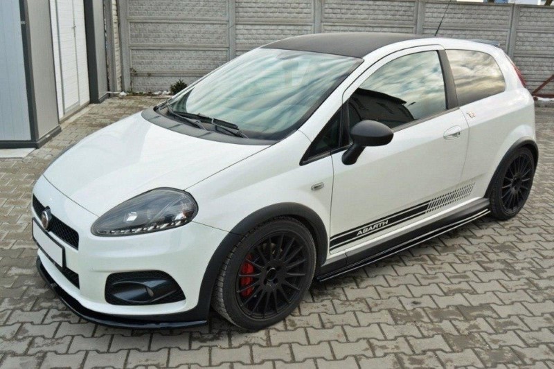 Zijskirts Diffusers Fiat Grande Punto Abarth Glanzend Zwart