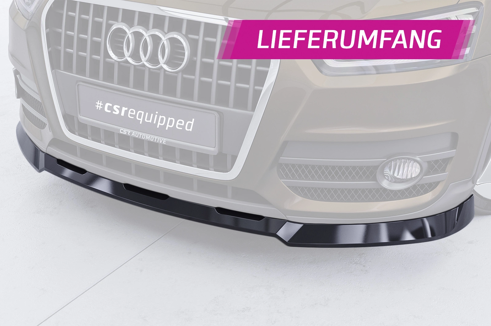 Voorspoiler Audi Q3 (8U) Glans Zwart