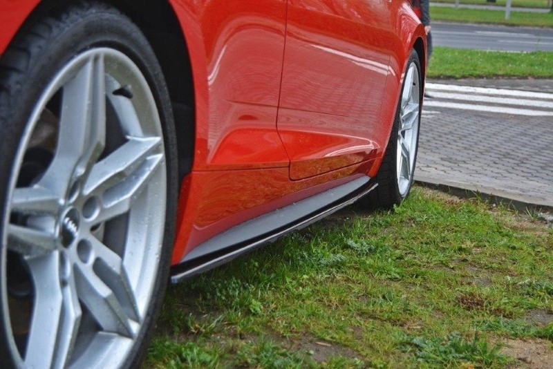 Zijskirts Diffusers Audi S5 / A5 S-Line F5 Coupe Glanzend Zwart