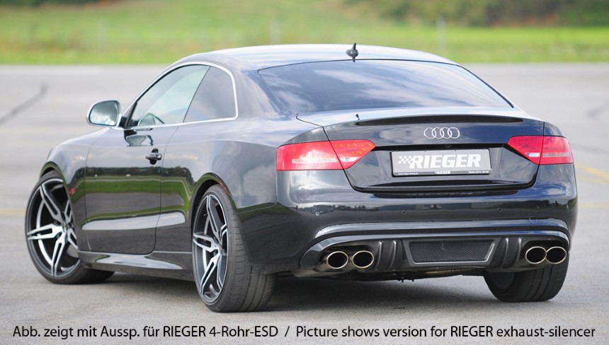 Diffuser Audi A5 s-line Rieger dubbele uitlaat links carbon-look