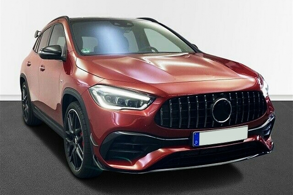 Voorspoiler met Canards Mercedes GLA H247 35/45/Sport Line (2020-Up) Glans Zwart