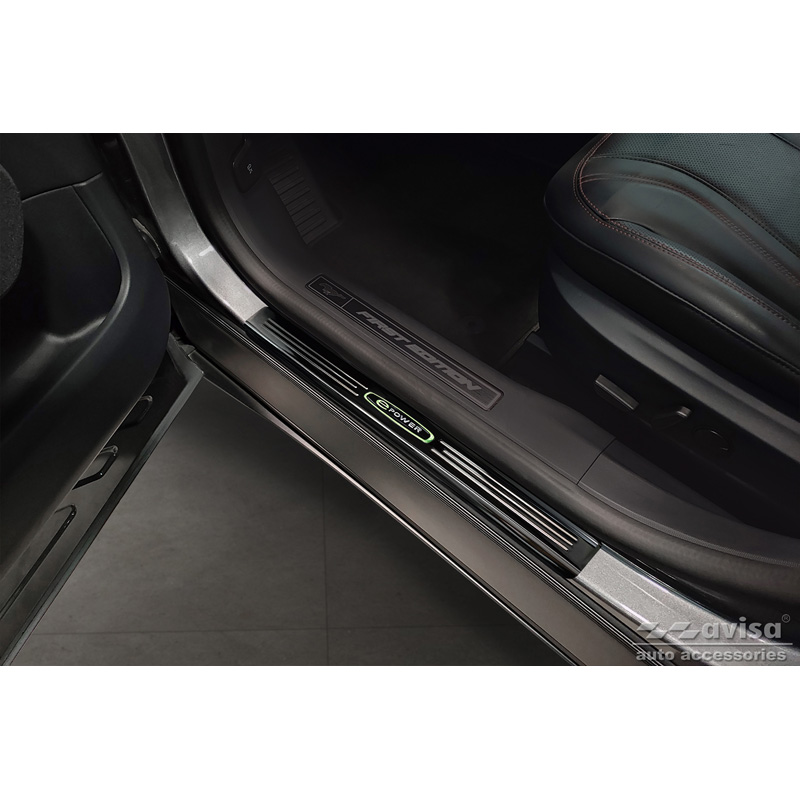 Zwart RVS Instaplijsten  Ford Mustang Mach-E 2020- 'E-Power' - 4-delig