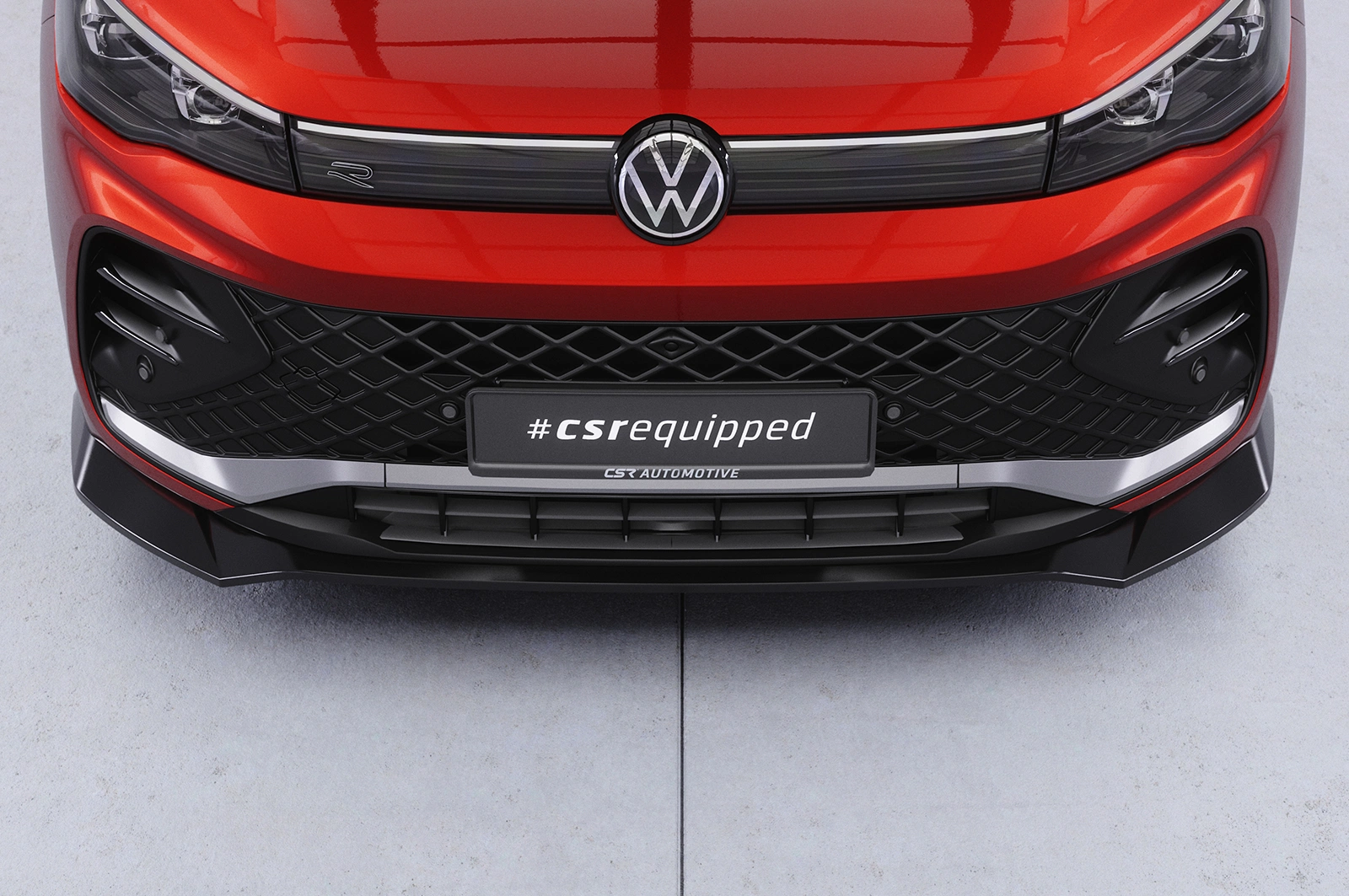 Voorspoiler VW Tiguan 3 R-Line glans zwart