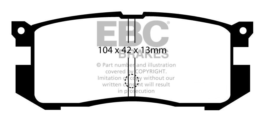 EBC Brakes MAZDA Capella 2.2 88-93 Remblokken achterzijde