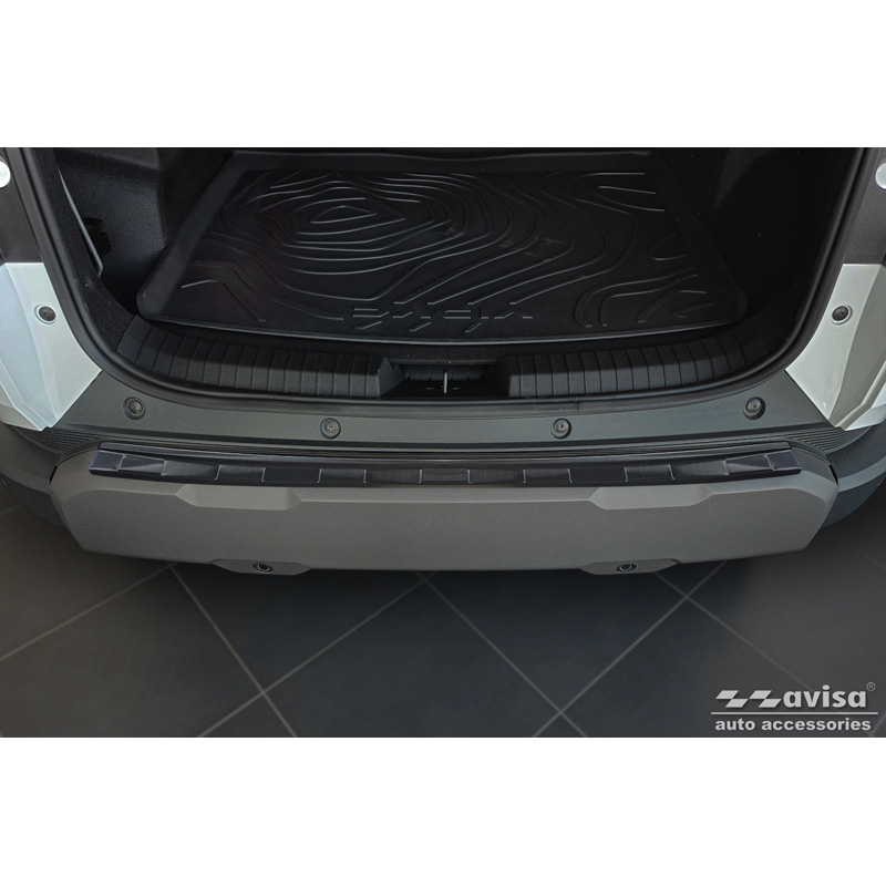 Zwart RVS Achterbumperprotector  Dacia Duster III 2024- 'Ribs'