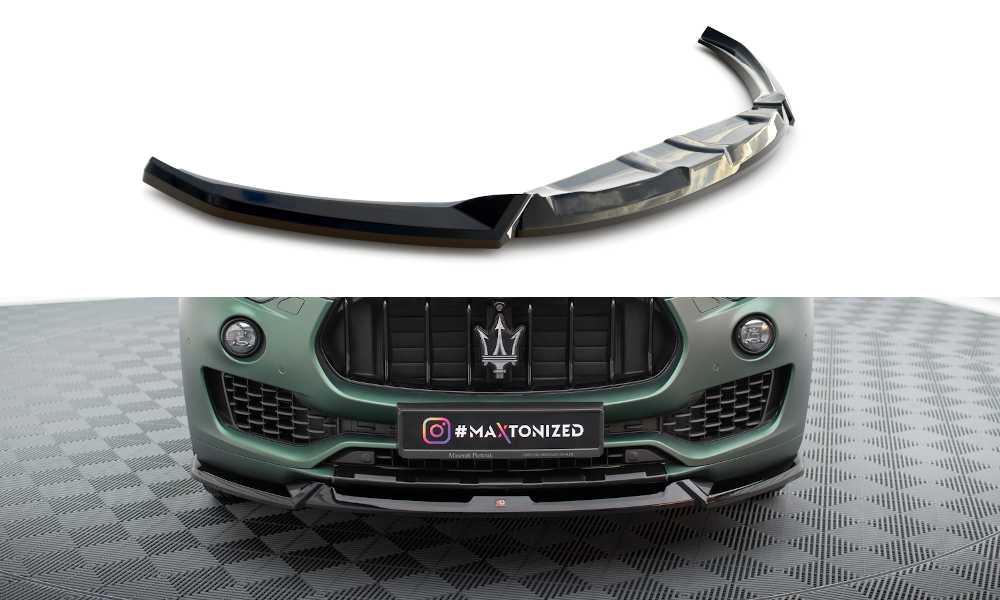 Voorspoiler V.1 Maserati Levante Maxton Glans Zwart