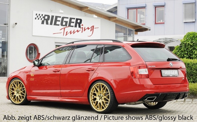 Achteraanzet Carbon-look Rieger Skoda Octavia RS 5E