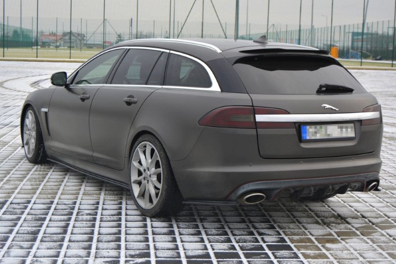 Achterzij Spoilers Jaguar XF (X250) MK1 Sportbrake S-pack Glanzend Zwart
