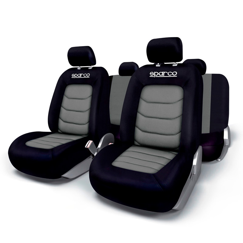 Stoelhoezenset Sparco Zwart / Grijs 11-delig