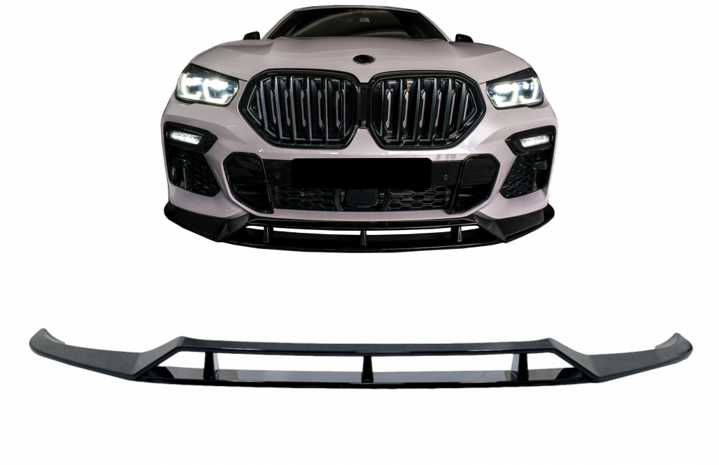 Voorspoiler BMW X6 G06 X6M (2019-..) Glans Zwart