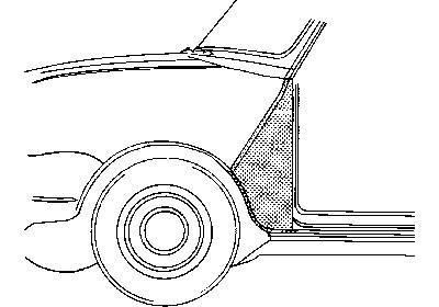 voorschermplaat, links, (niet voor MK2) Austin Mini