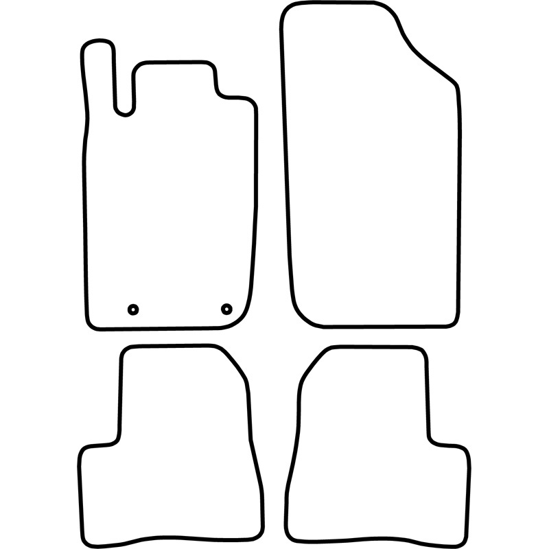 Automatten Velours  Peugeot 206 2007-2009