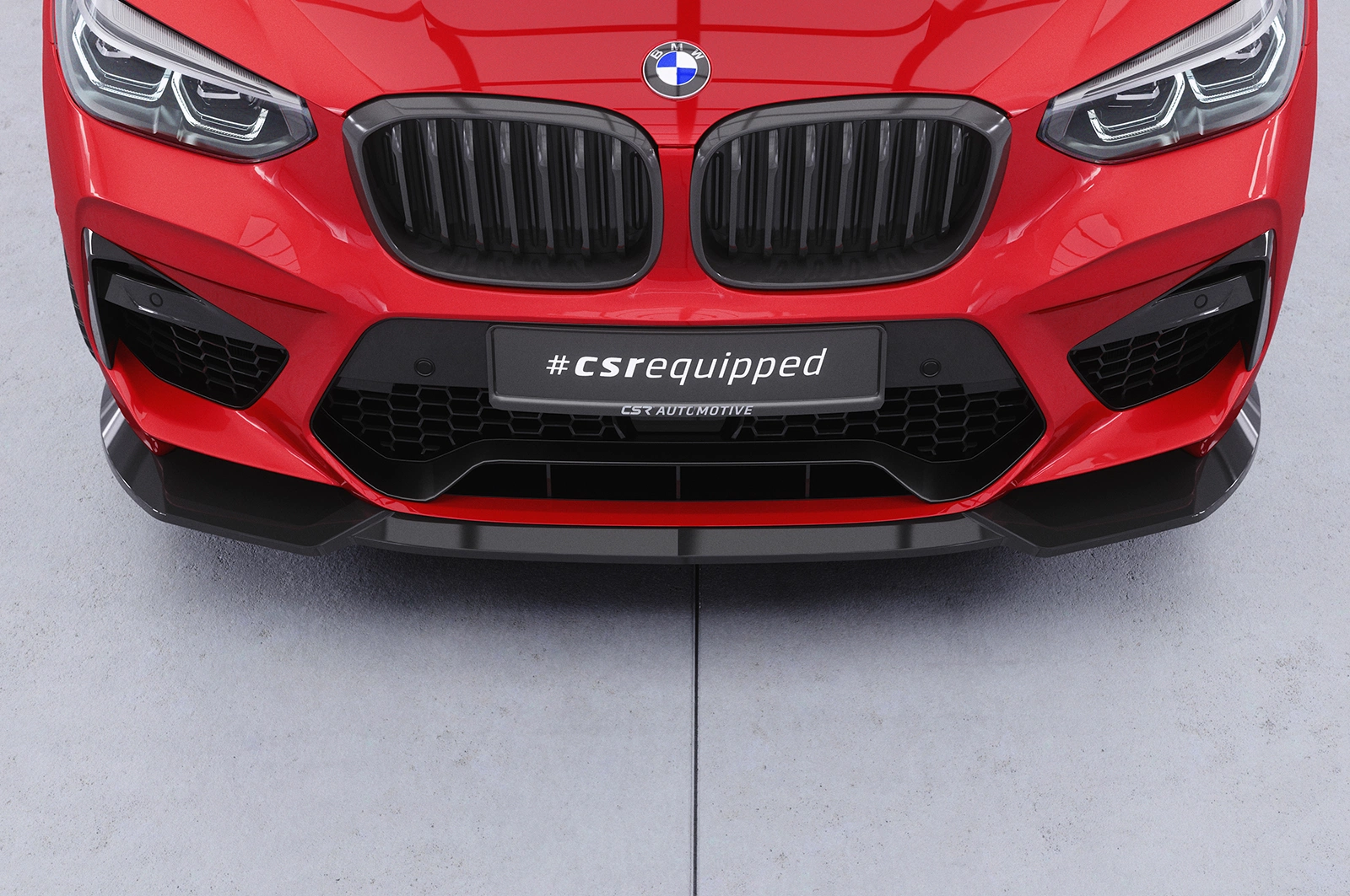 Voorspoiler BMW X3 M F97 / X4 M F98 Glans Zwart (2019-2021)