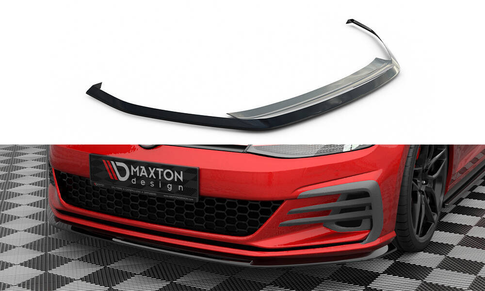 Voorspoiler VW Golf 7.5 GTI Facelift Glans Zwart V.3
