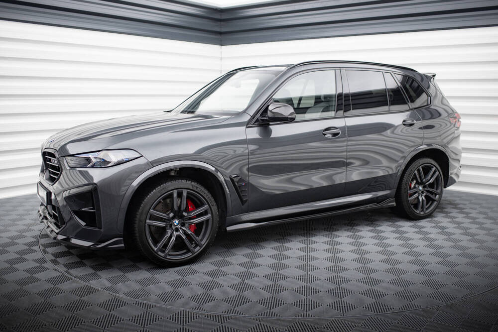 Zijskirts BMW X5M F95 Facelift Maxton Glans Zwart