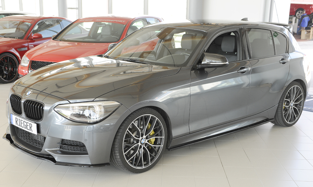 Voorspoiler BMW 1Serie F20/F21 2012-2015 Zwart Glans Rieger
