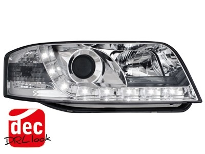 Faros Audi A6 98-02 Los ojos del Diablo Dayline cromo