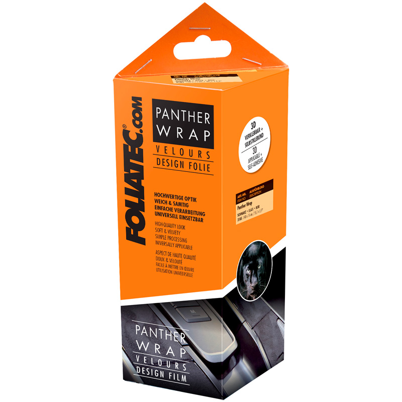 Foliatec Cockpit Designfolie Panther Wrap (Alcantara-Look) - Zwart - 15x140cm