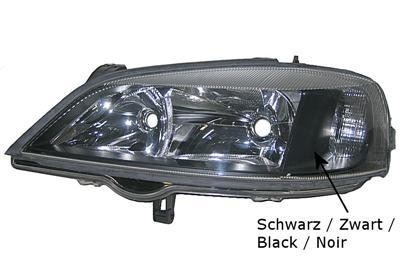 koplamp, Coupe/Cabrio, HB3+H7, elektr verstelb, zwart huis, rech